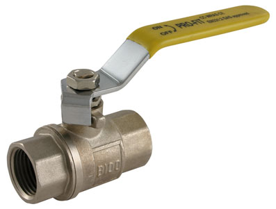 Lever Ball Valves 1" Fi x Fi With Yellow Handles - 101420