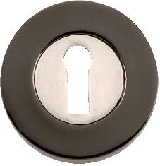 Escutcheons Lock Pair Satin Black Knickel