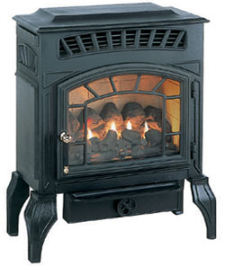 Burley Esteem Flueless Gas Fire in Black Stove - 116604