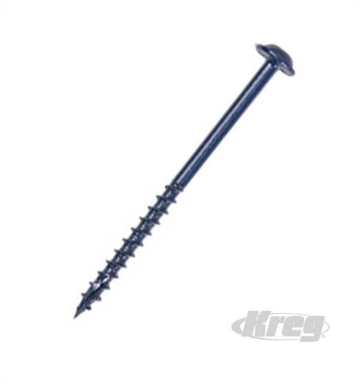 Kreg Pocket Screws Washer Head Coarse Blue Kote No 8 x 1 1/4" 1000pk - 481881