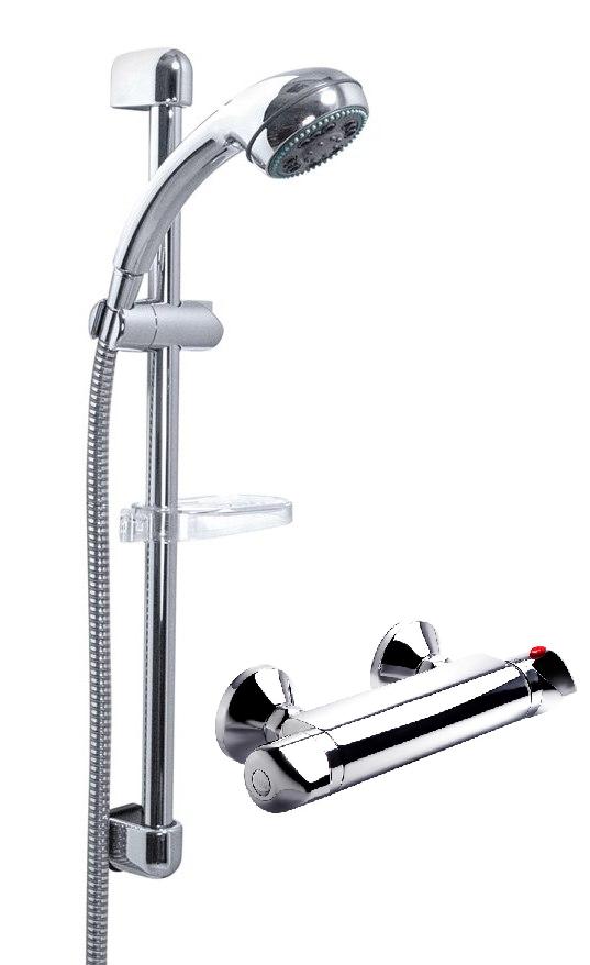 IntaPlus Modern Bar Shower Mixer with Shower Kit