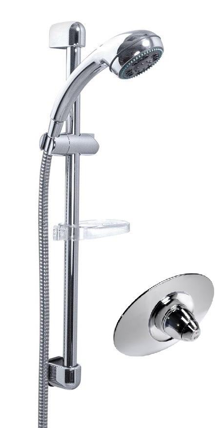 Intaflow Modern Conc Mixer with Straight Slider Shower Kit