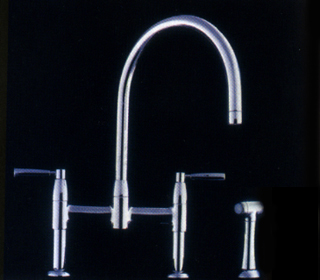 IO 2-3 Hole Mixer With Lever Handles & Rinse Nickel C14325