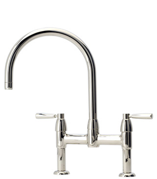 IO 2-3 Hole Sink Mixer With Lever Handles Nickel C12465