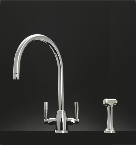 Oberon Monobloc Sink Mixer With C Spout & Rinse Ch C12360