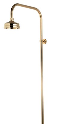 Aquatique Thermo exposed fixed 5" drencher head - in Gold