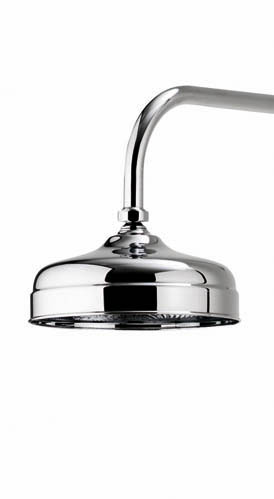 Aquatique Thermo concealed fixed 8" drencher head in Chrome