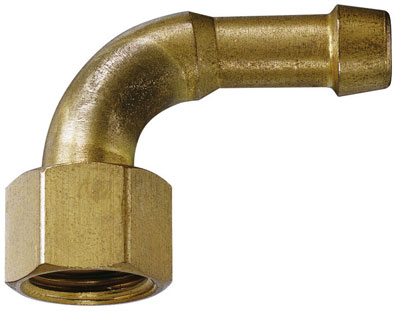 1/4" Fi Swivel Head BSPP x 10mm Brass Hose Tail Elbow - 628-1310