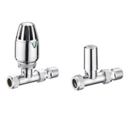 Pegler Decorative 15mm x 1/2 Straight TRV & LS Pack