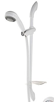 Aqualisa Turbostream Adjustable Height Shower kit in White