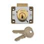 UNION 4147 Cylinder Cupboard / Drawer Lock - 44mm Polished Lacquered Brass KA Bagged - 4147 