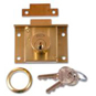 UNION 4004 Cylinder Till Lock - 64mm Polished Lacquered Brass KD Bagged - 4004 