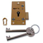 UNION 4146 Straight Cupboard Lock - 64mm Polished Lacquered Brass KD Bagged - 4146 