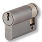 UNION 2X20A Euro Half Cylinder - 42mm Satin Chrome KD - 4783 