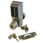 KABA 1000 Series 1021B Digital Lock Knob Operated With Key Override - Satin Chrome With Cylinder - 6354 