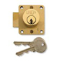 UNION 4110 Cylinder Straight Cupboard Lock - 50mm Polished Lacquered Brass KD Bagged - 4110 