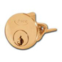 ASEC 6-Pin Rim Cylinder - 2 Bitted - Polished Brass 1 Bit Boxed - AS1378 