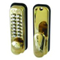 ASEC 2300 Series Digital Lock With Optional Holdback - Polished Brass Visi - AS2304 