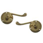 ASEC Georgian Round Rose Latch Furniture - Polished Brass - AS3775 