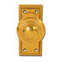 ASEC Georgian Latch Plate Mounted Knob - Polished Brass - AS3799 