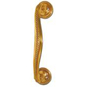 ASEC Front Fix Georgian Cranked Pull Handle - 175mm Polished Brass - AS3838 