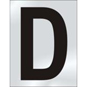 ASEC 75mm Chrome Letters & Numerals - D - BR02DCP 