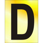 ASEC 75mm Brass Letters & Numerals - D - BR02DP 