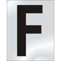 ASEC 75mm Chrome Letters & Numerals - F - BR02FCP 