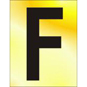 ASEC 75mm Brass Letters & Numerals - F - BR02FP 