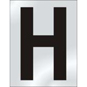ASEC 75mm Chrome Letters & Numerals - H - BR02HCP 
