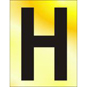 ASEC 75mm Brass Letters & Numerals - H - BR02HP 