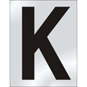 ASEC 75mm Chrome Letters & Numerals - K - BR02KCP 