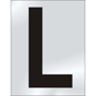 ASEC 75mm Chrome Letters & Numerals - L - BR02LCP 
