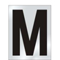 ASEC 75mm Chrome Letters & Numerals - M - BR02MCP 