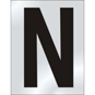 ASEC 75mm Chrome Letters & Numerals - N - BR02NCP 