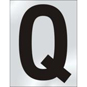 ASEC 75mm Chrome Letters & Numerals - Q - BR02QCP 