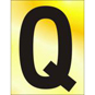 ASEC 75mm Brass Letters & Numerals - Q - BR02QP 