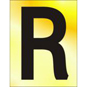ASEC 75mm Brass Letters & Numerals - R - BR02RP 