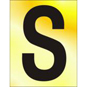 ASEC 75mm Brass Letters & Numerals - S - BR02SP 