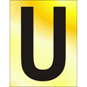 ASEC 75mm Brass Letters & Numerals - U - BR02UP 
