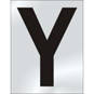ASEC 75mm Chrome Letters & Numerals - Y - BR02YCP 