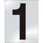 ASEC 75mm Chrome Letters & Numerals - 1 - BR021CP 