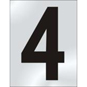 ASEC 75mm Chrome Letters & Numerals - 4 - BR024CP 