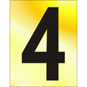 ASEC 75mm Brass Letters & Numerals - 4 - BR024P 