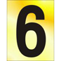 ASEC 75mm Brass Letters & Numerals - 6 - BR026P 