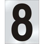 ASEC 75mm Chrome Letters & Numerals - 8 - BR028CP 