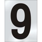 ASEC 75mm Chrome Letters & Numerals - 9 - BR029CP 