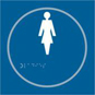 ASEC "Ladies" 800mm X 600mm PVC Sign - 1 Per Sheet - TK2003WHBL 