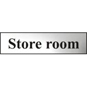 ASEC "Store Room" 200mm X 50mm Chrome Self Adhesive Sign - 1 Per Sheet - 6018C 