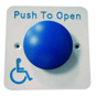 ASEC 3E0670BL-6 PTO Blue Dome DDA Exit Button "Push To Open" - 3E0670BL-6 PTO - 3E0670BL-6 PTO 